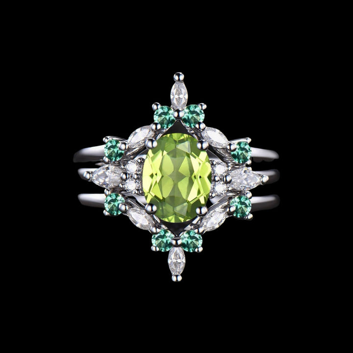 WorldNorse Eir's Grace Healing Crystal Ring - Peridot - UK Size T1/2（US 10） - image 6