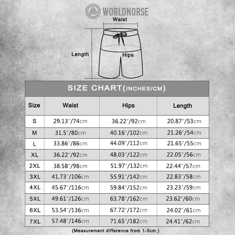 WorldNorse Vegvisir Rune Design Casual Shorts