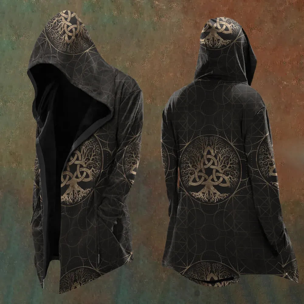 WorldNorse Viking Yggdrasil Triquetra Hooded Jacket - US/UK/AU48，EU58 (4XL) - image 1