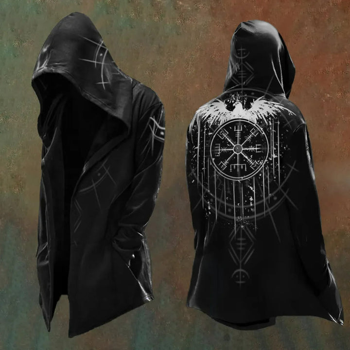WorldNorse Viking Vegvisir Raven Hooded Jacket  - US/UK/AU48，EU58 (4XL) - image 1