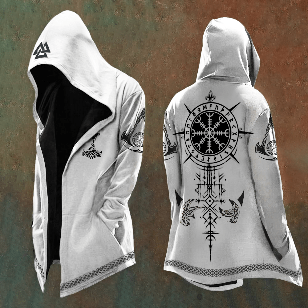 WorldNorse Mjolnir Raven Helm Of Awe Hooded Jacket - US/UK/AU48，EU58 (4XL) - image 1