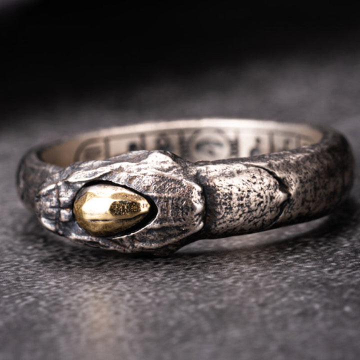 WorldNorse Handcrafted 925 Silver Apophis Serpent Egyptian Totem Ring - image 9