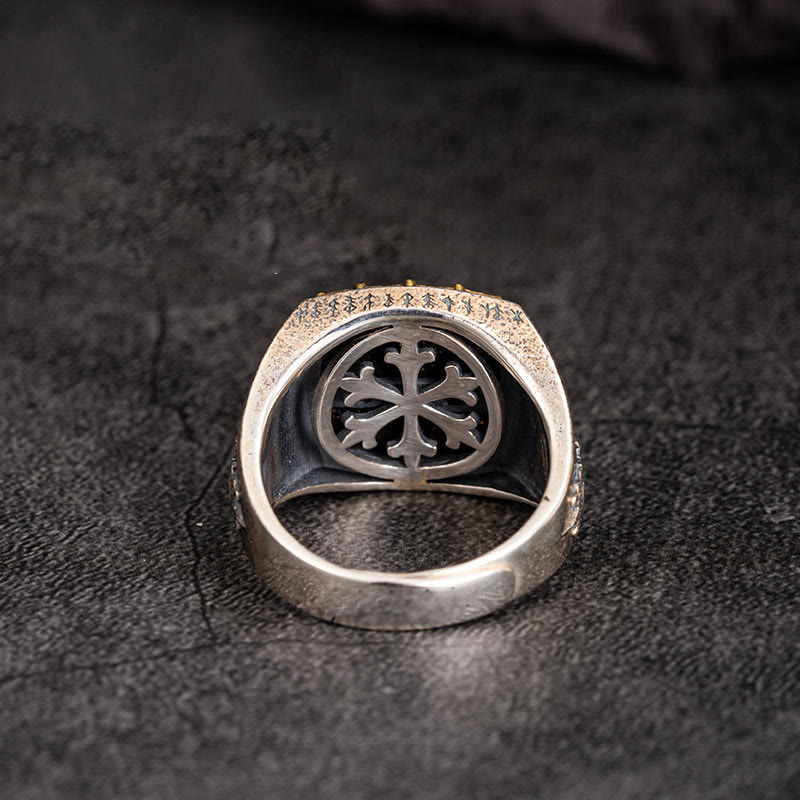 WorldNorse 925 Sterling Silver Celtic Cross Mjolnir Ring - image 1