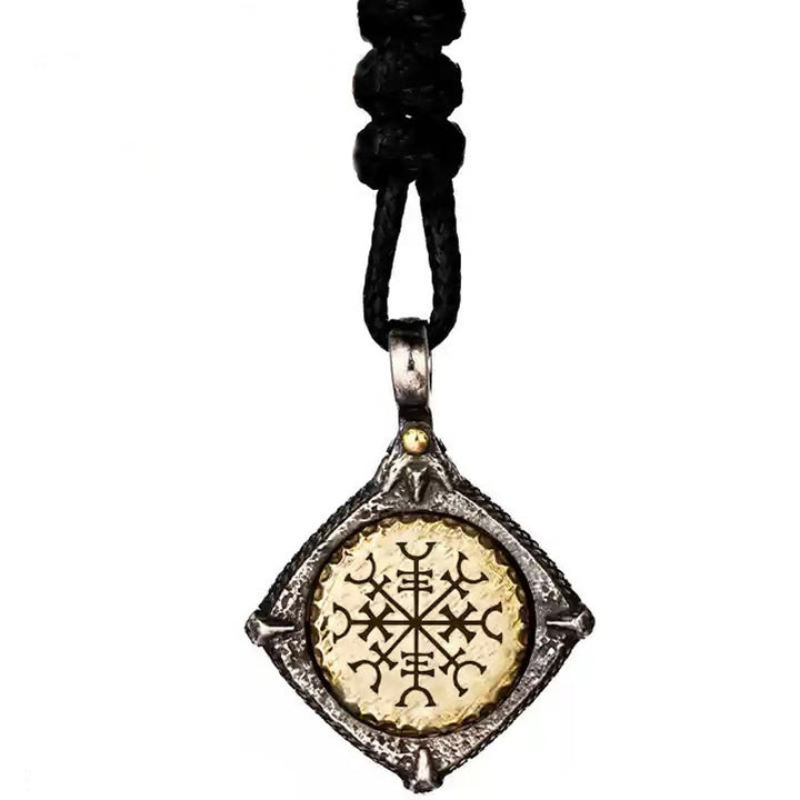 WorldNorse 925 Sterling Silver Helm Of Awe Necklace - Lost#Wax Rope - image 15