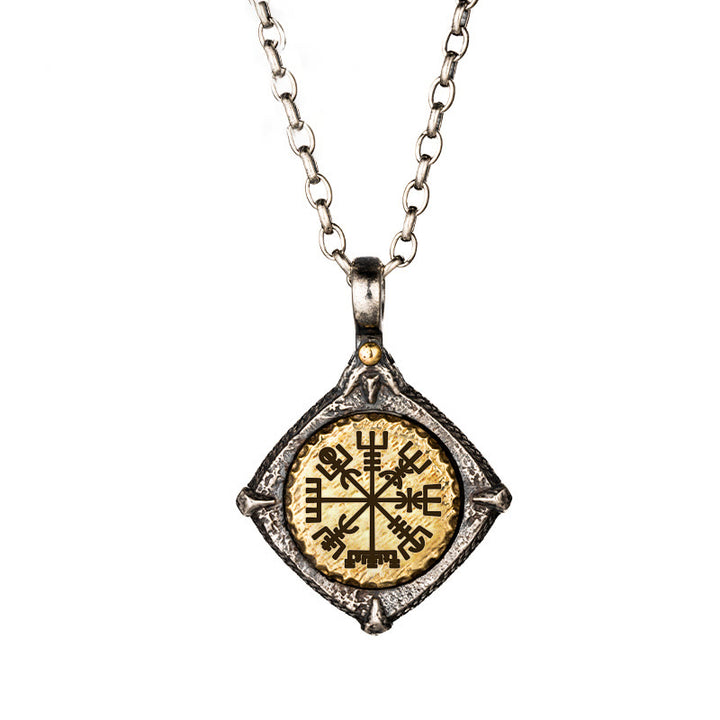 WorldNorse Handcrafted 925 Silver Helm Of Awe Necklace - Vegvisir#Chain - NO THANKS - image 8