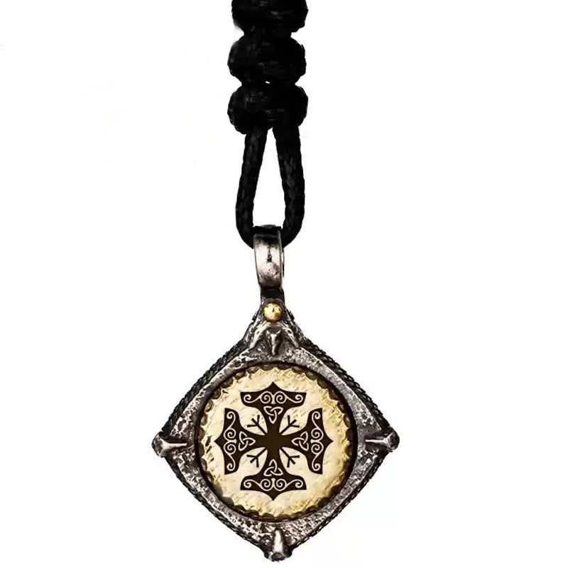 WorldNorse Handcrafted 925 Silver Helm Of Awe Necklace - Mjolnir#Wax Rope - NO THANKS - image 14