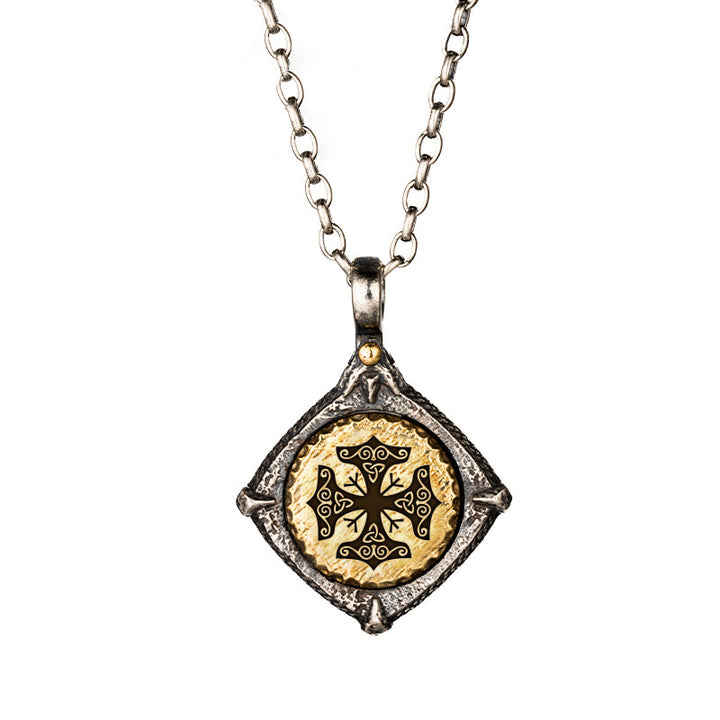 WorldNorse Handcrafted 925 Silver Helm Of Awe Necklace - Mjolnir#Chain - NO THANKS - image 4