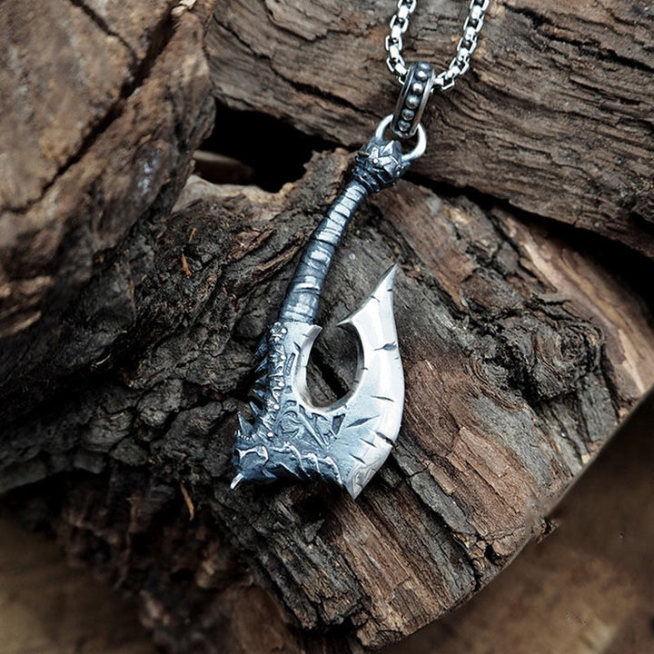 WorldNorse 925 Sterling Silver Viking Axe Gorehowl Necklace - image 4