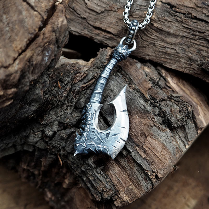 WorldNorse 925 Sterling Silver Viking Axe Gorehowl Necklace - image 4