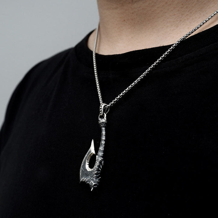 WorldNorse 925 Sterling Silver Viking Axe Gorehowl Necklace - image 1