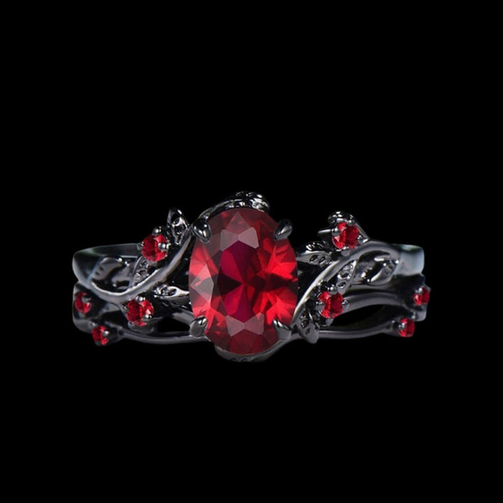WorldNorse Apple Of Idunn Garnet Ring - UK Size T1/2（US 10） - image 0