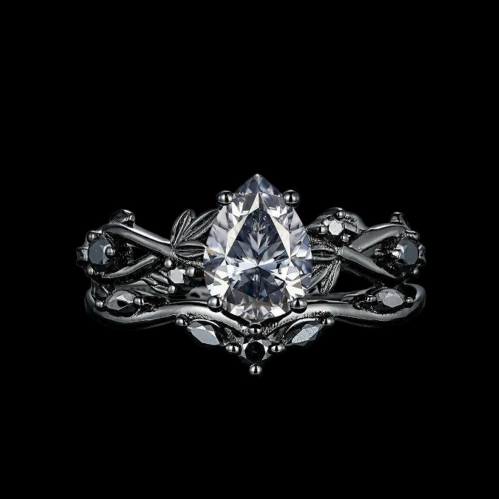 WorldNorse Drop Of Yggdrasil Two Piece Ring Set - Moissanite - UK Size T1/2（US 10） - image 10