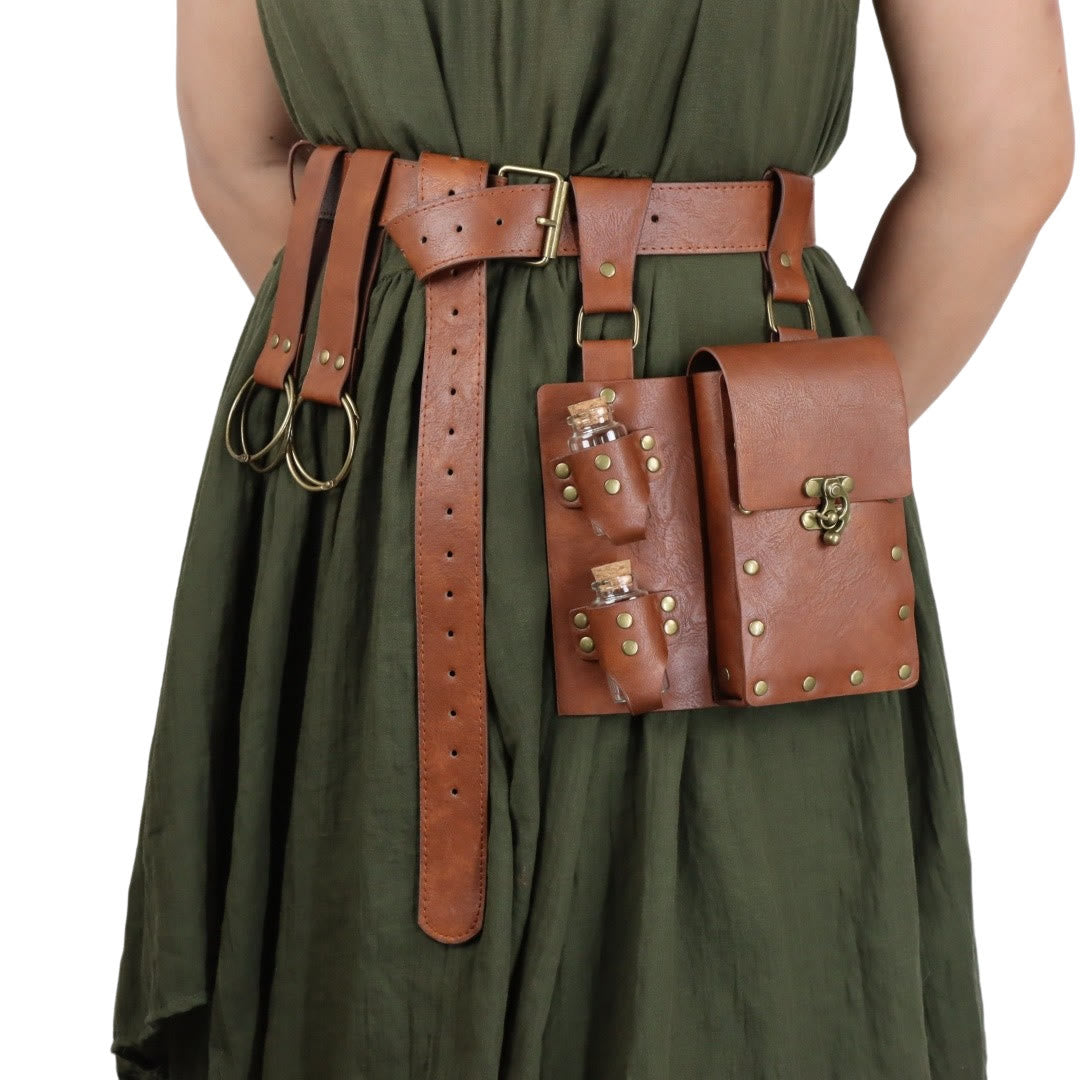 WorldNorse Vintage Potion Bottle Waist Bag & Belt - Belt + Bag + Accessories - image 7