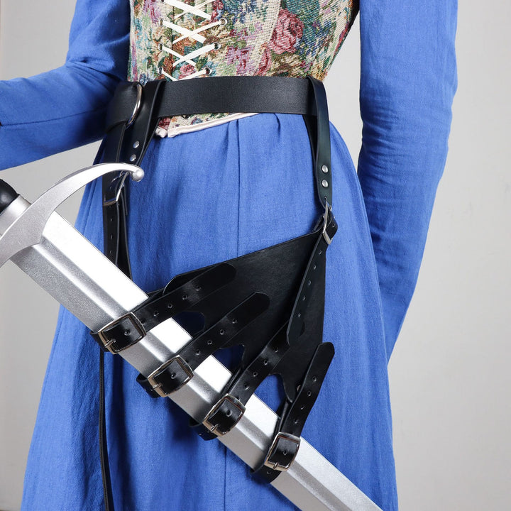 WorldNorse Gothic Pirate Role Play Leathe Sword Belt Sheath - Belt + Scabbard - image 0