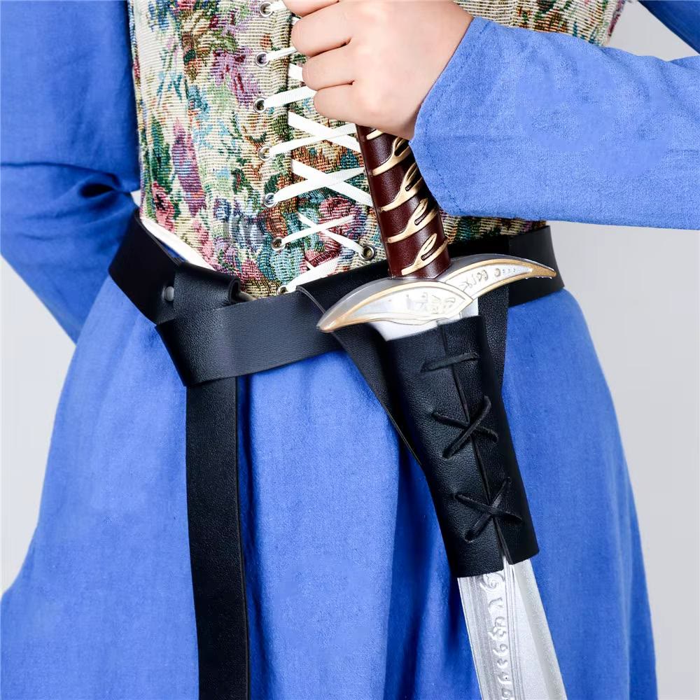 WorldNorse Medieval Viking Warrior Sword Belt Sheath - Black Belt + Black Sword Sheath - image 0