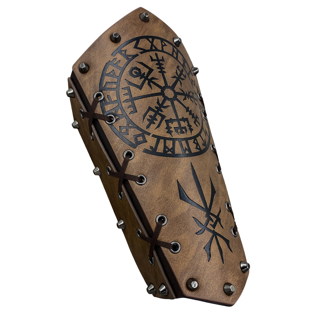 WorldNorse Viking Warrior Bucket Spike Lace Up Arm Bracers - image 20