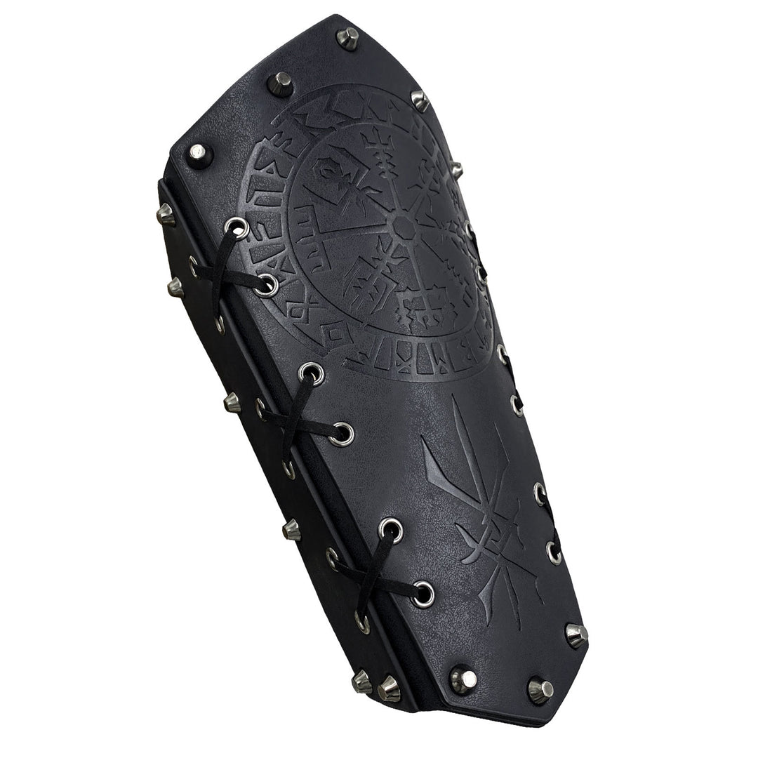 WorldNorse Viking Warrior Bucket Spike Lace Up Arm Bracers - image 23