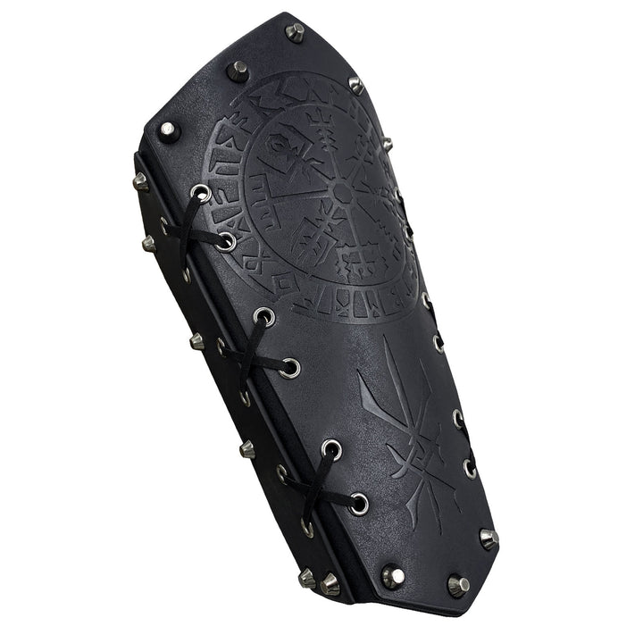 WorldNorse Viking Warrior Bucket Spike Lace Up Arm Bracers - image 23