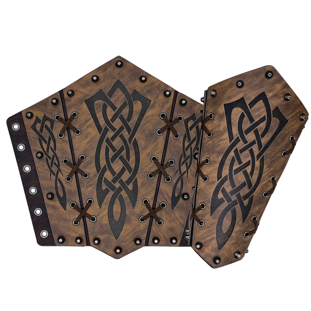 WorldNorse Viking Warrior Bucket Spike Lace Up Arm Bracers - image 1