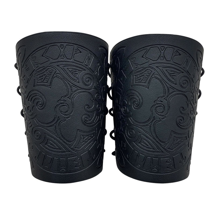 WorldNorse Mythology Odin's Raven Rune Leather Arm Bracers - image 8