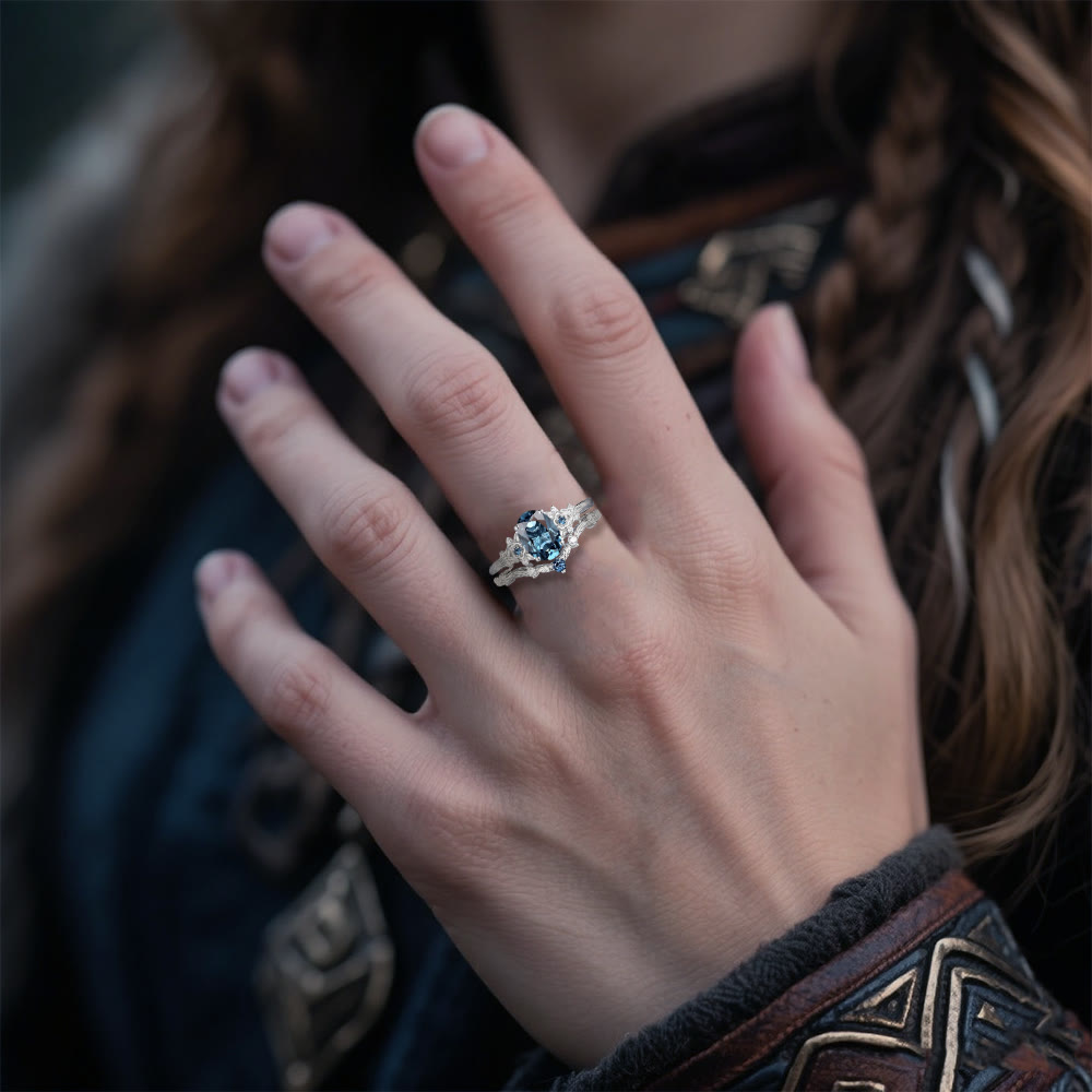 WorldNorse Freyja's Ice And Blossoms Ring Set - image 1
