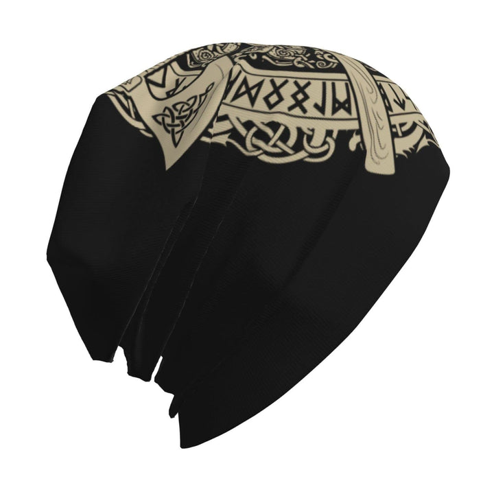 WorldNorse Viking Axe Rune Helm Beanie - image 3