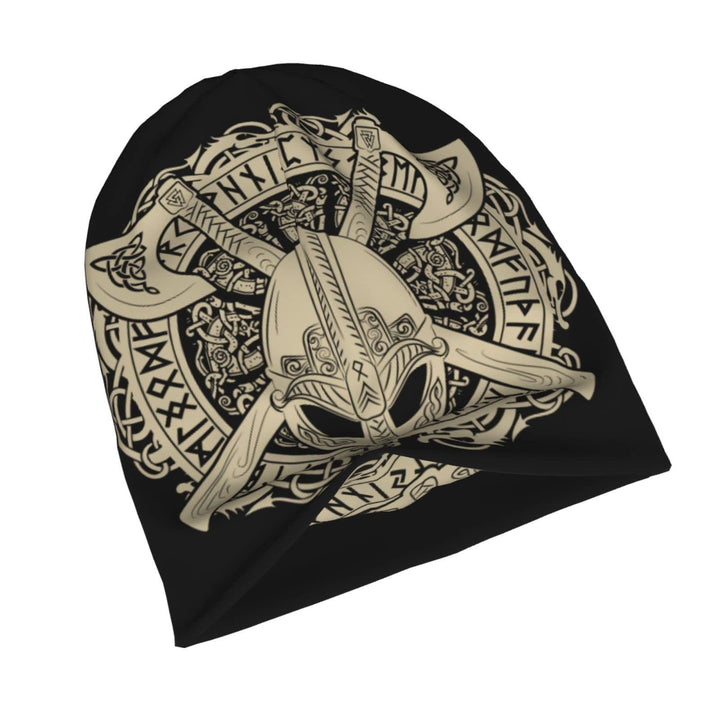 WorldNorse Viking Axe Rune Helm Beanie - image 5