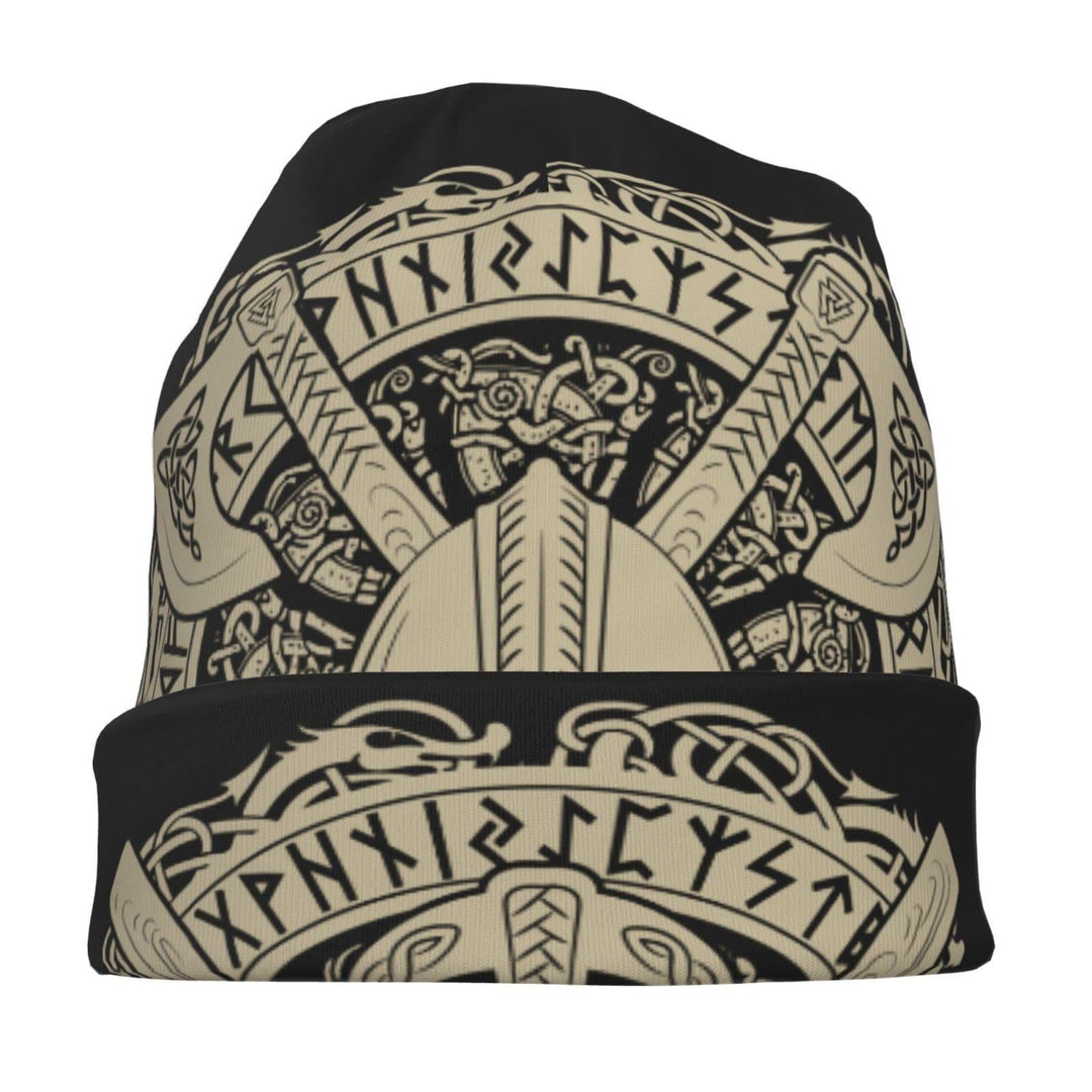 WorldNorse Viking Axe Rune Helm Beanie - image 5