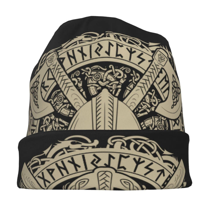 WorldNorse Viking Axe Rune Helm Beanie - image 5