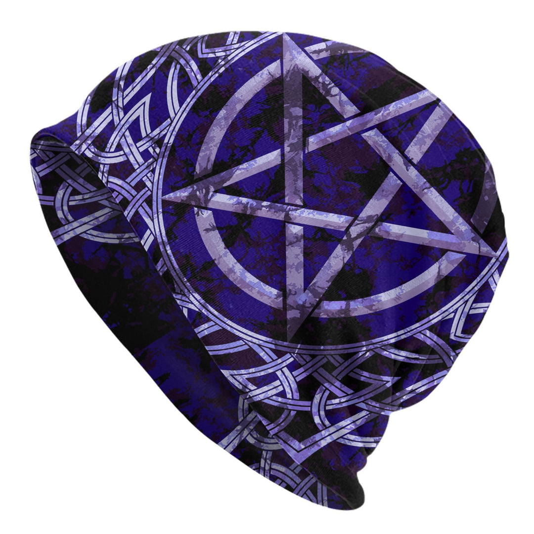 WorldNorse Celtic Knot Purple Pentagram Beanie - Celtic Knot - image 1