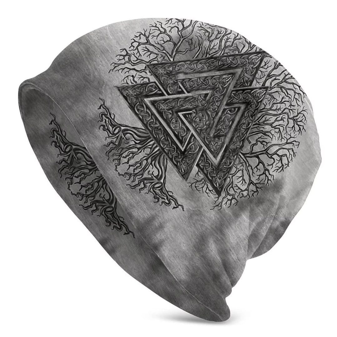 WorldNorse Valknut Yggdrasil Beanie - Valknut - image 0