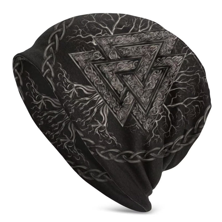 Worldnorse Tree Of Life Valknut Beanie