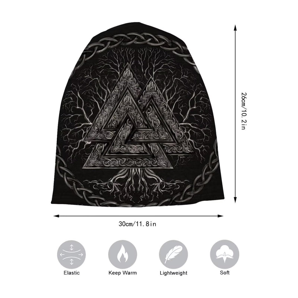 WorldNorse Tree Of Life Valknut Beanie - image 1