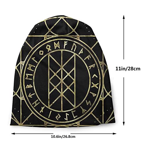 WorldNorse Rune Geometric Grid Beanie - image 2