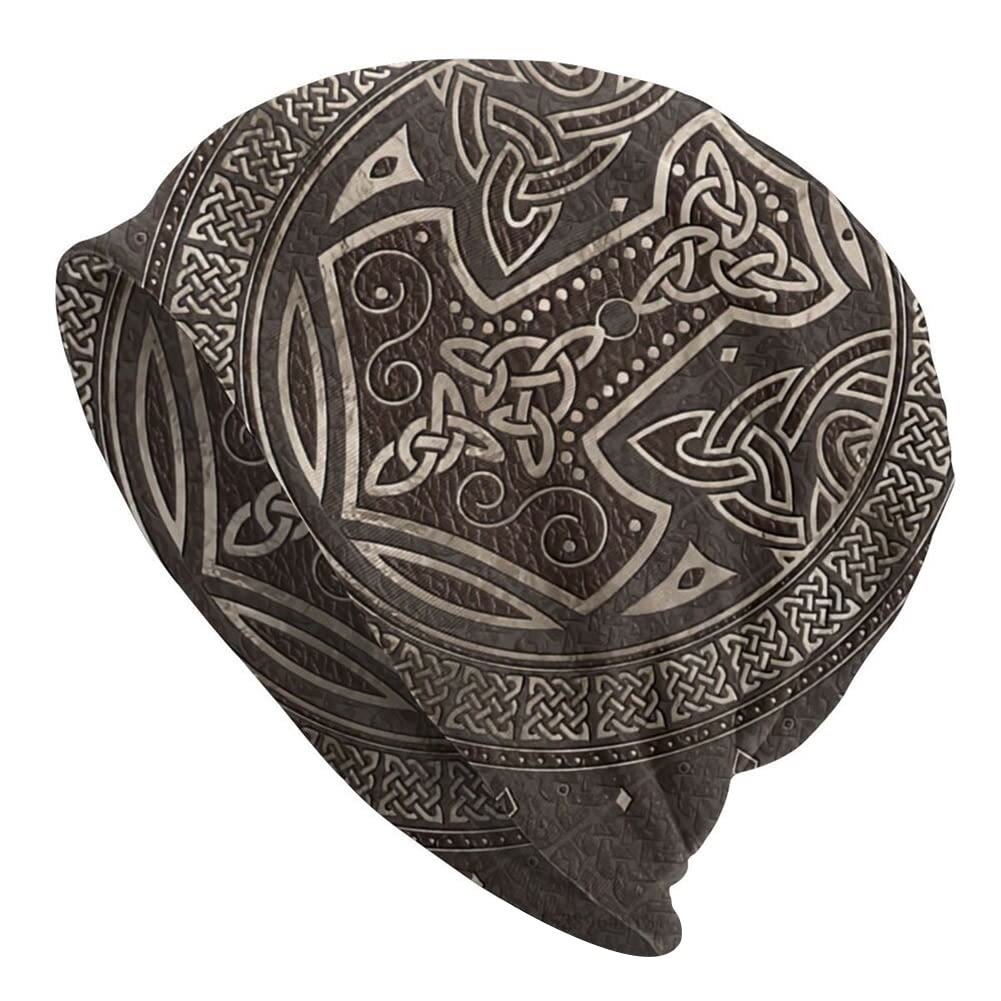 WorldNorse Thor's Hammer Celtic Knot Beanie - Mjolnir - image 1