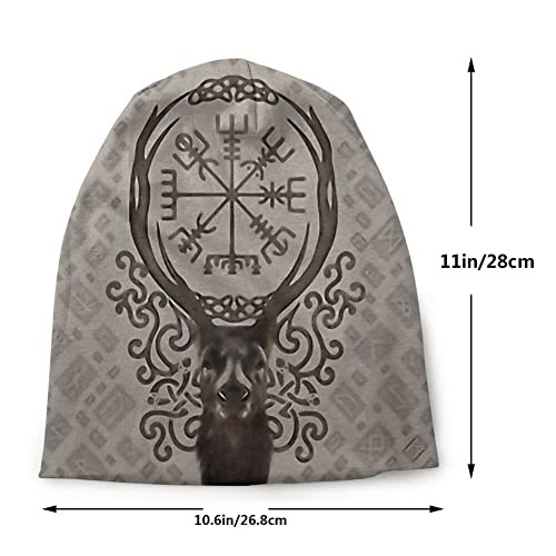 WorldNorse Viking Deer Vegvisir Totem Beanie - image 1
