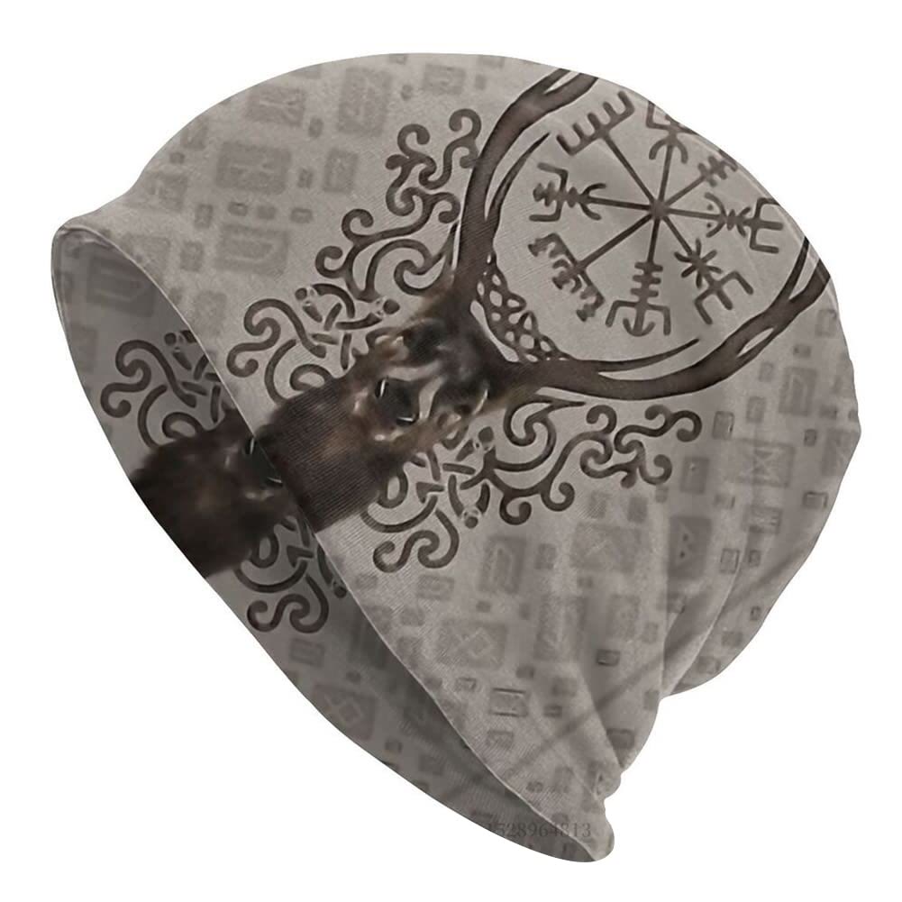 WorldNorse Viking Deer Vegvisir Totem Beanie - Vegvisir - image 0