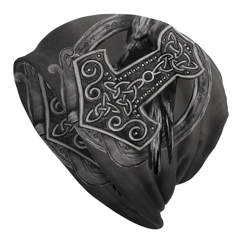 WorldNorse Viking Mjolnir Celtic Knot Beanie - Mjolnir - image 1