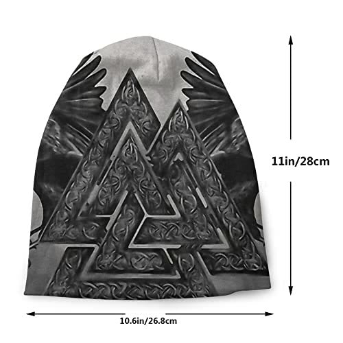 WorldNorse Valknut Raven Totem Beanie - image 1