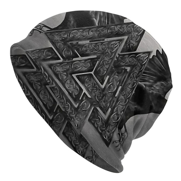 WorldNorse Valknut Raven Totem Beanie - Valknut - image 1
