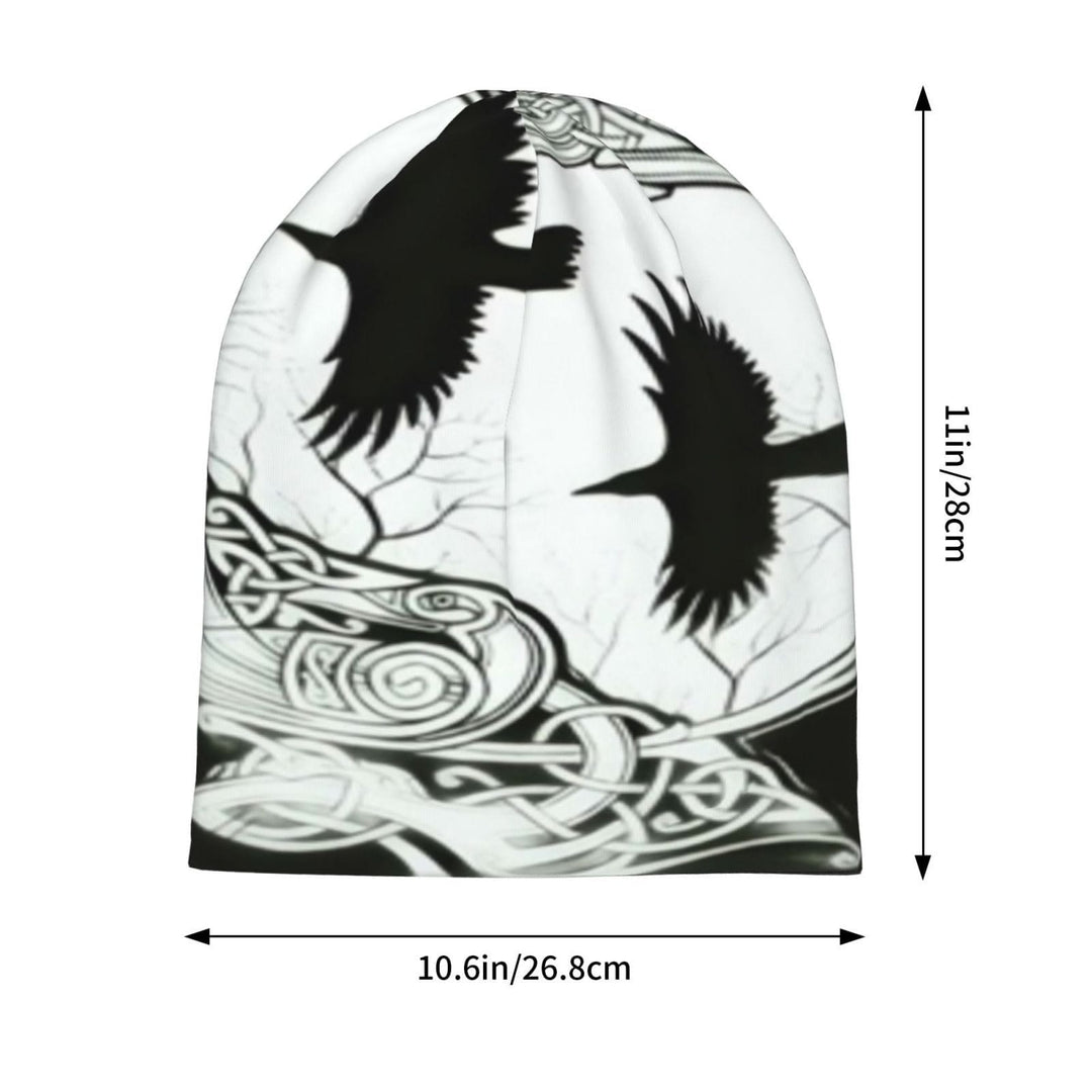 WorldNorse Viking Mythology Black Raven Beanie - image 4