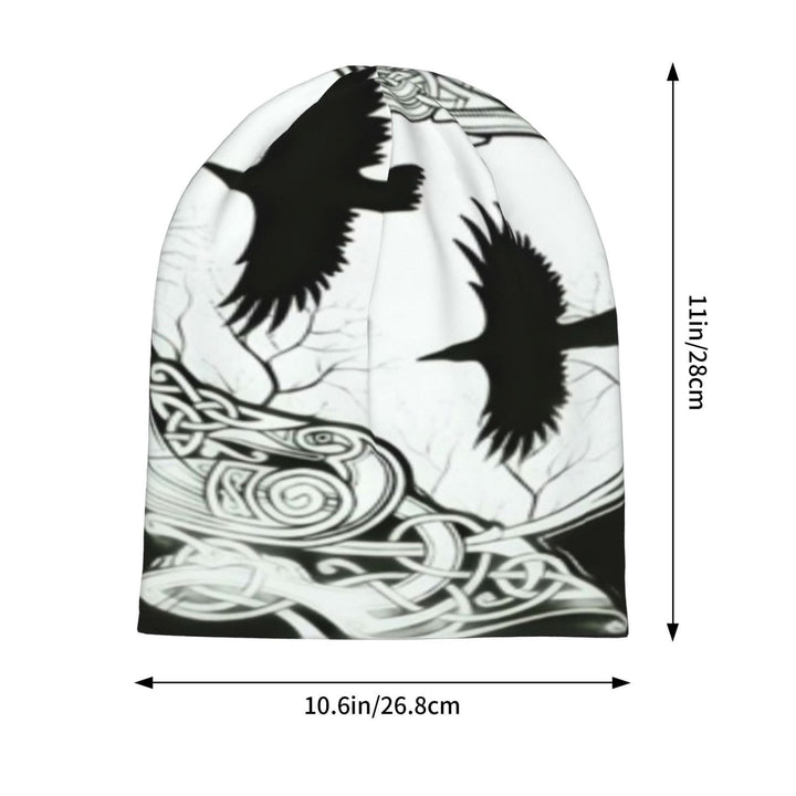 WorldNorse Viking Mythology Black Raven Beanie - image 4