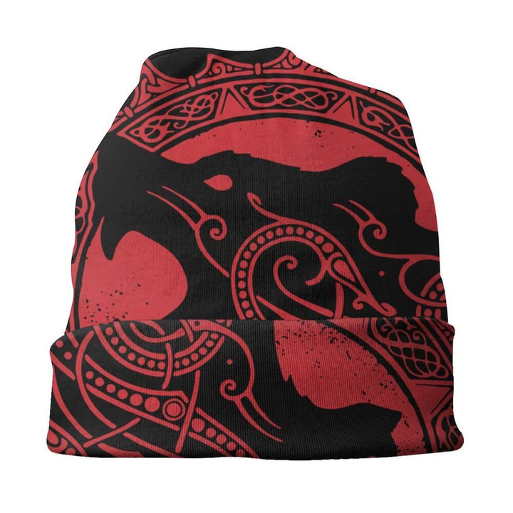 WorldNorse Viking Wolf Howling Beanie - image 1