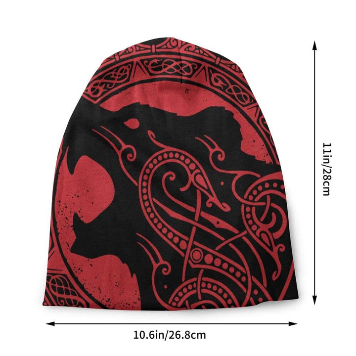 WorldNorse Viking Wolf Howling Beanie - image 3
