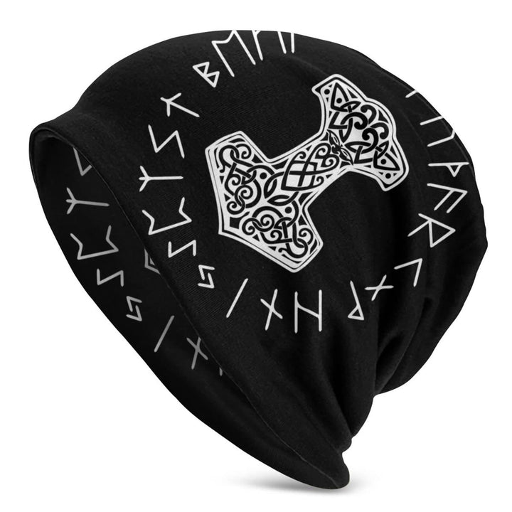 WorldNorse Thor's Hammer Rune Beanie - Mjolnir - image 0