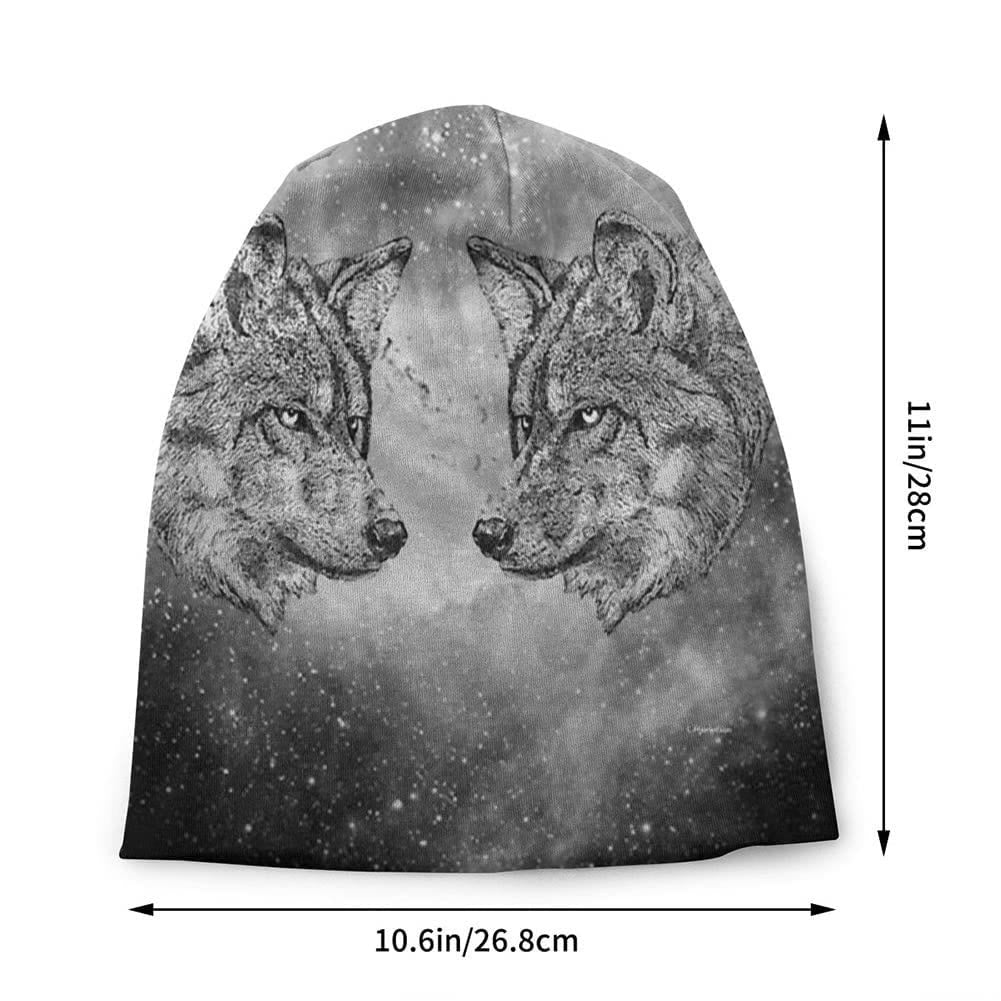 Worldnorse Viking Wolves Gray Beanie