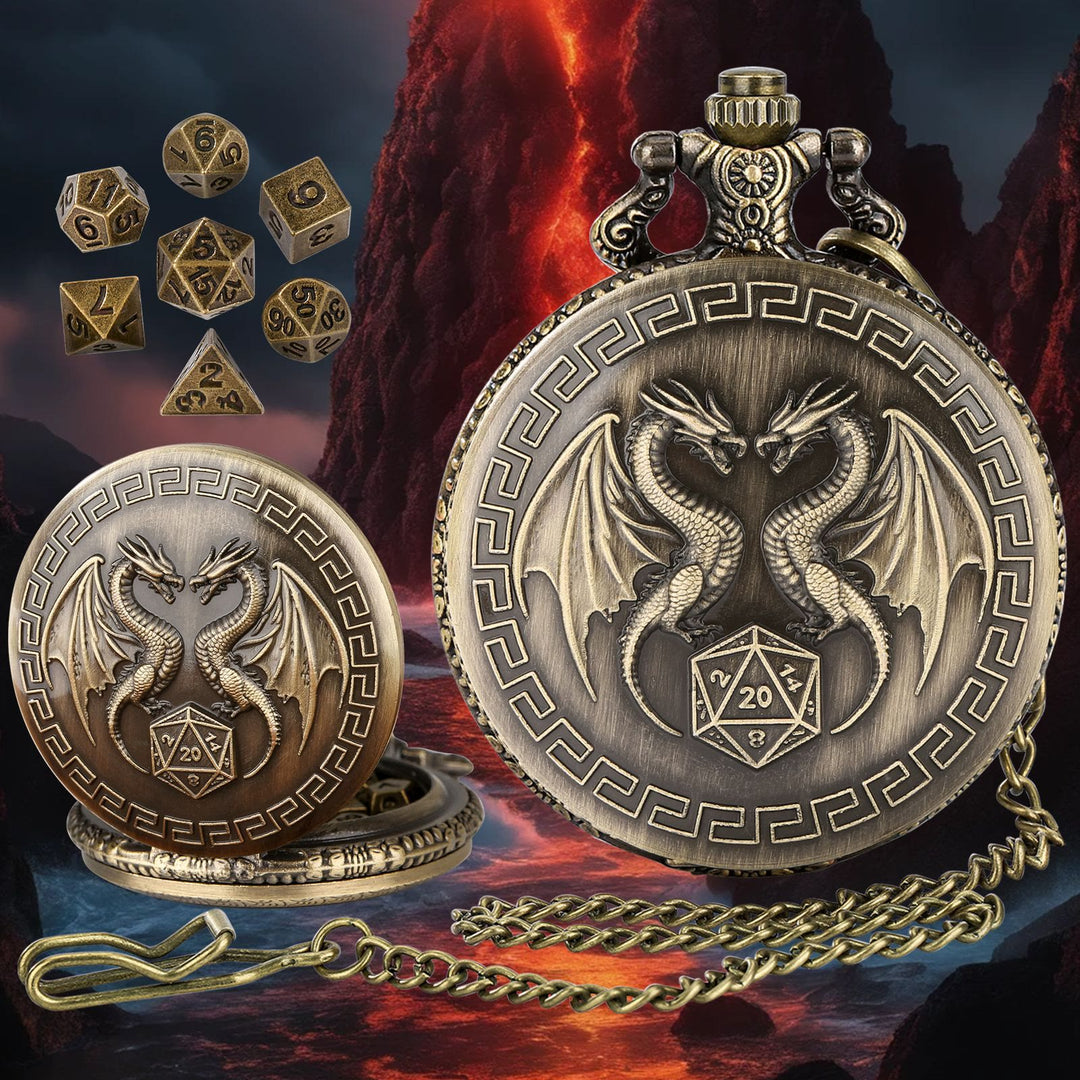 WorldNorse Double Dragon Polyhedral Dice Waist Chain - image 1