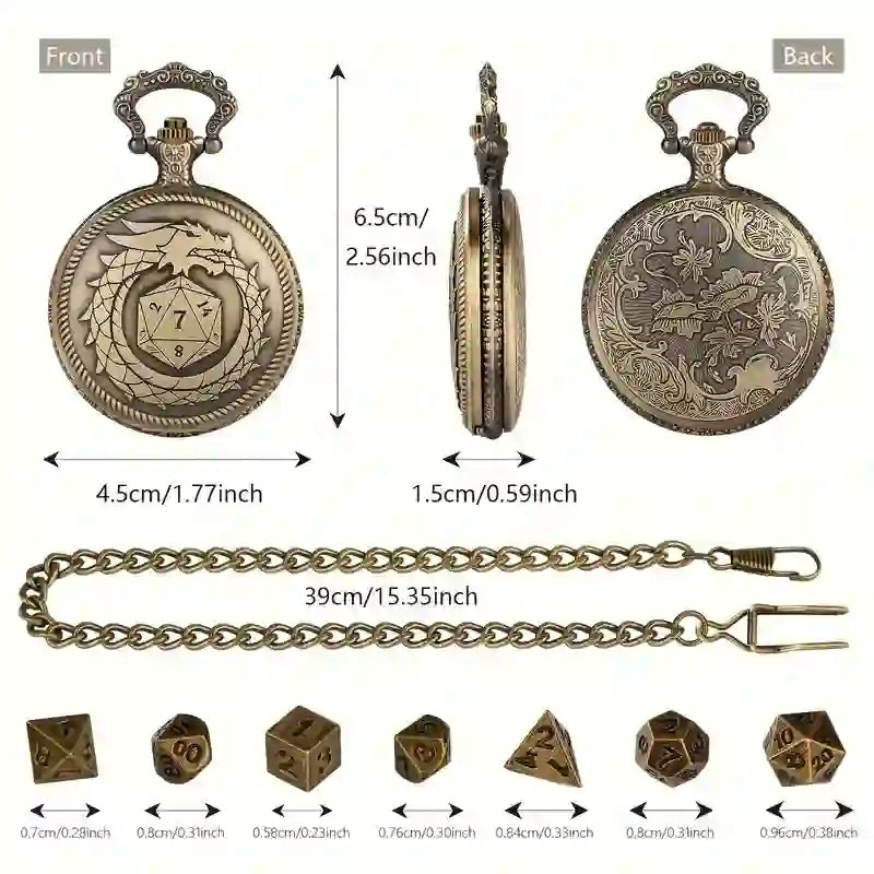 WorldNorse Bronze Dragon Mini Dice Waist Chain - image 6