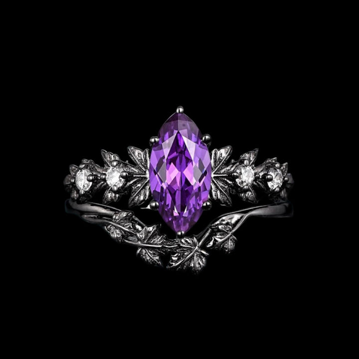 WorldNorse Mystwood Crown Amethyst North Ring - UK Size T1/2（US 10） - image 0