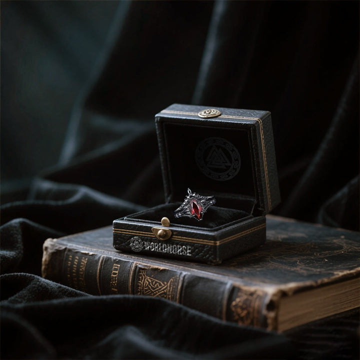 WorldNorse Garnet Crown Flame Ring - image 4
